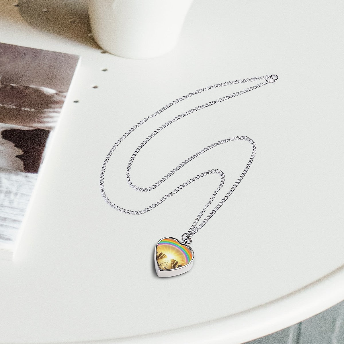 SPF Pet Ashes Necklace (Rainbow Bridge)