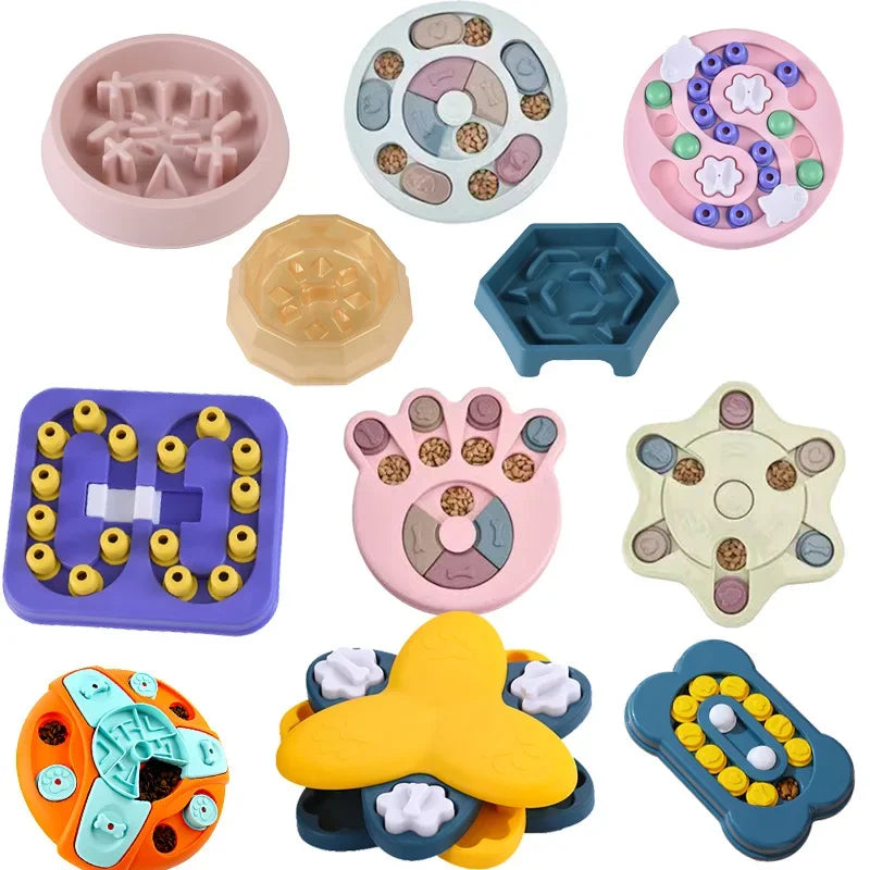 Interactive Dog Puzzle Feeder - Slow Eating Bowl for Cats and Dogs to Boost IQ and Enjoy Mealtime Fun!