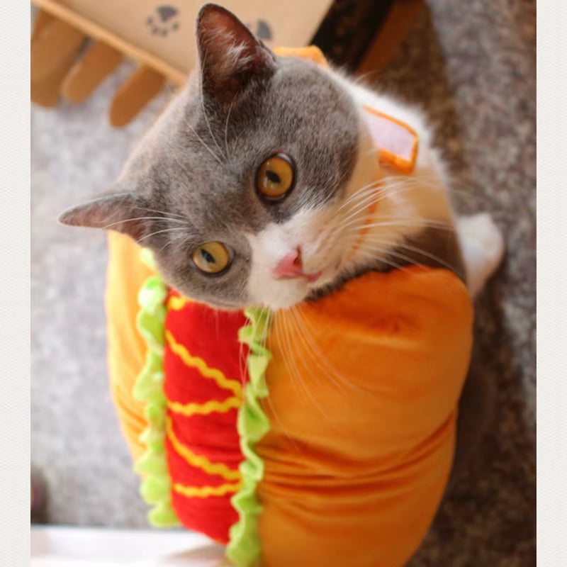 Dress Your Furry Friend as a Cute Hotdog! 🌭🐾 Adorable Pet Costumes for Dogs and Cats!