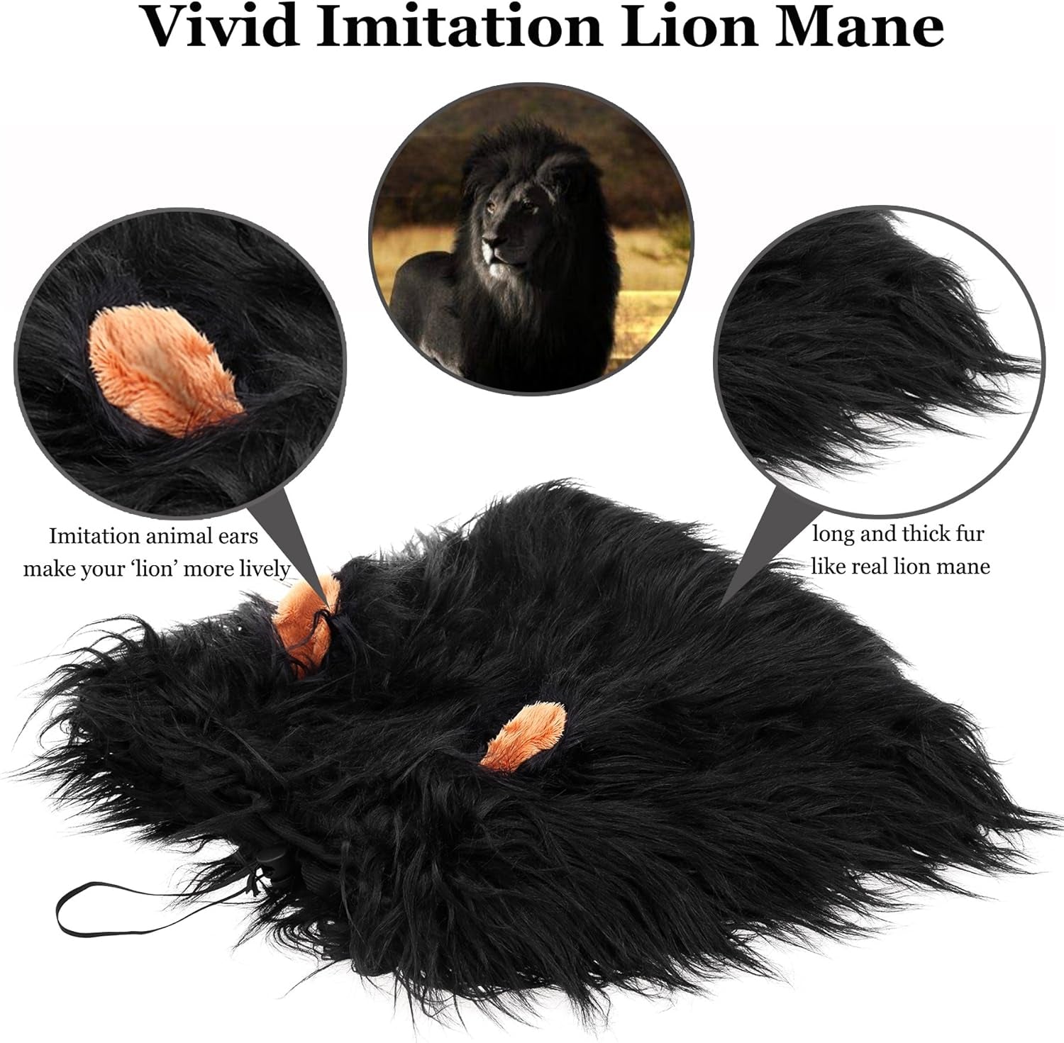 Get Your Pup Roaring with This Adorable Lion Mane Wig – Perfect for Halloween & Christmas Fun! 🦁🎃🐾
