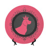 SPF Decorative Plate (King Dog Outline) - Rose