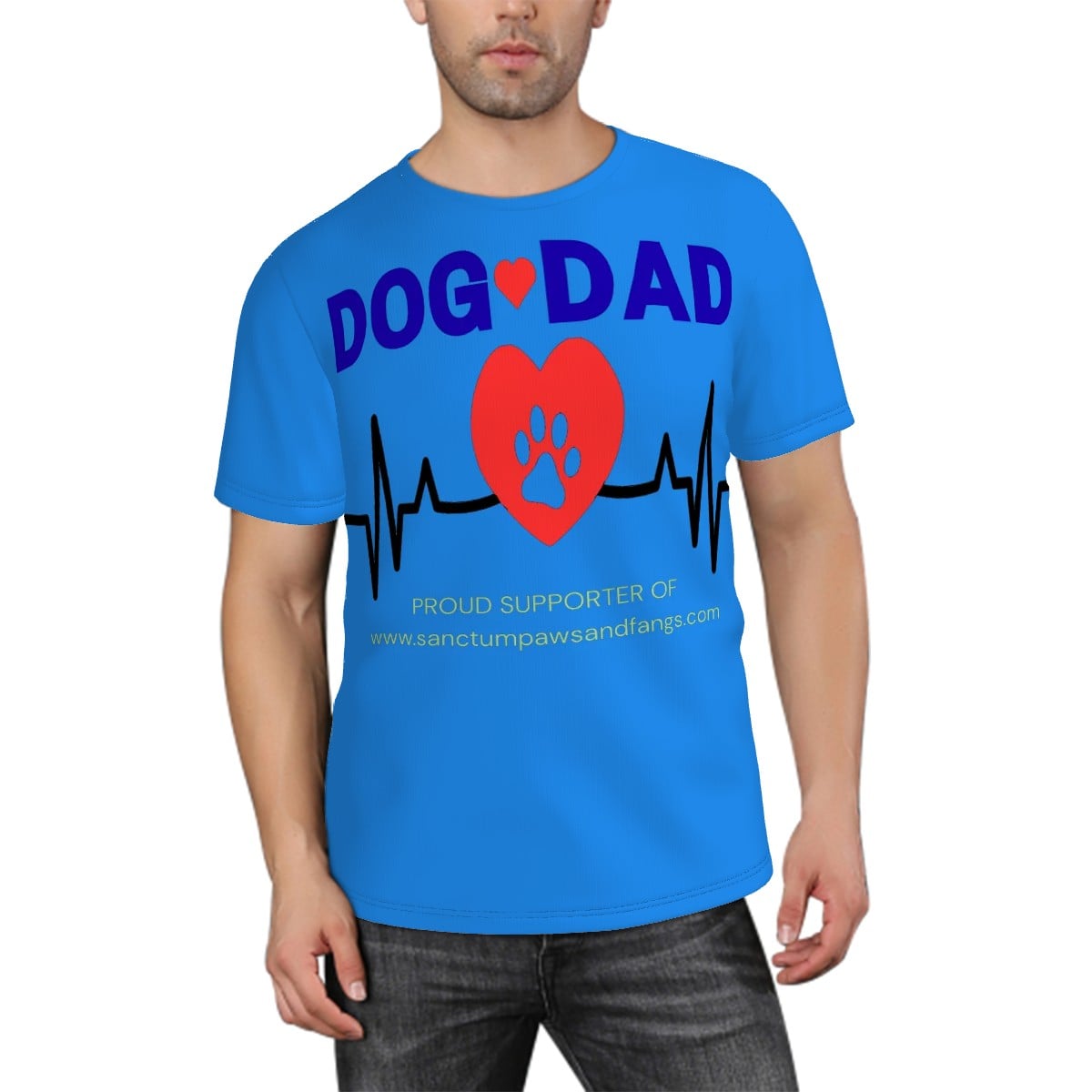Dog Dad Blue Tee