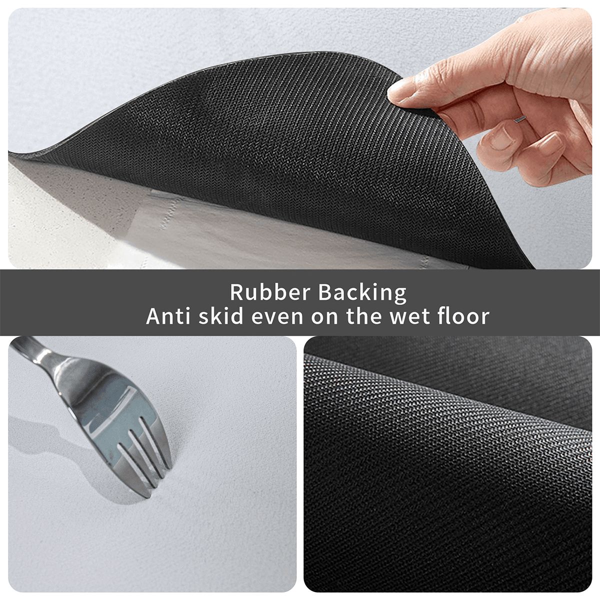 SPF Leather Waterproof Dog Food Mat - Black