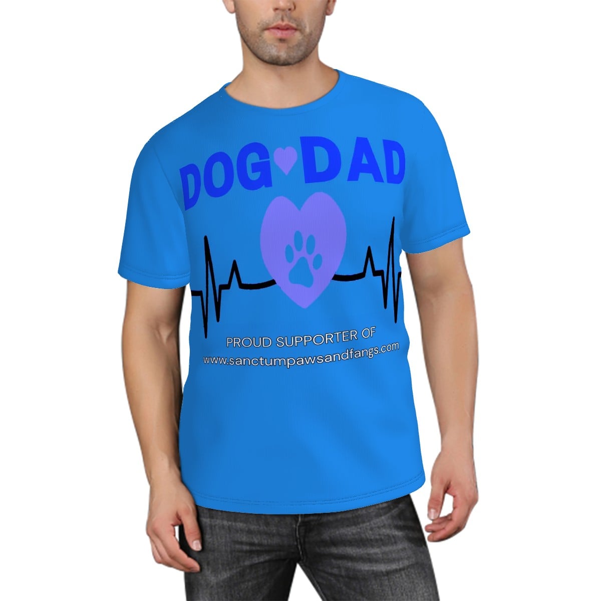 Dog Dad Blue Tee