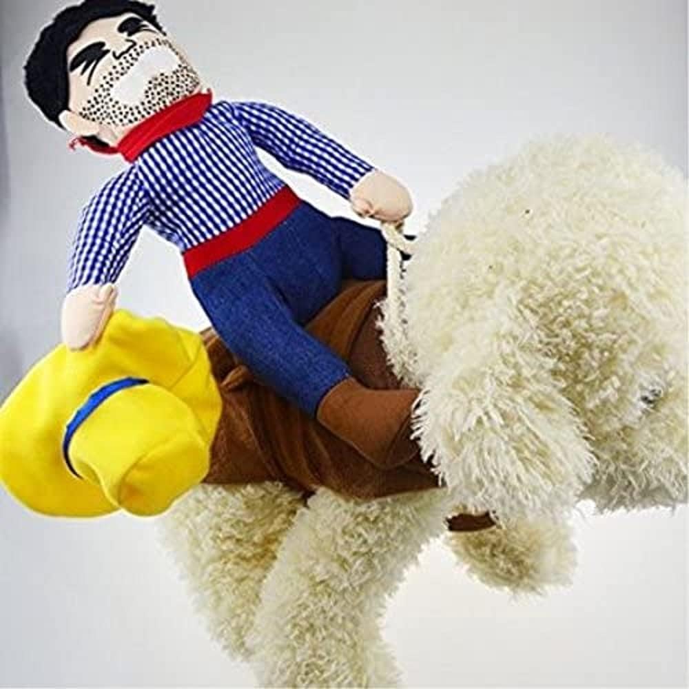 Get Your Pup Ready for Halloween with This Hilarious Cowboy Costume! Perfect for Parties and Cosplay! 🐶🎃👻 #PetCostume #HalloweenFun