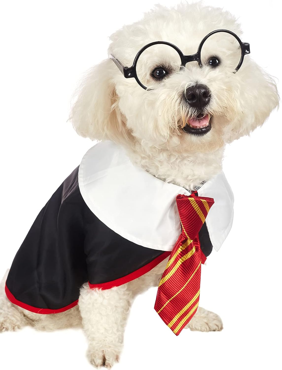 Get Your Pup Spooky Stylish This Halloween with Our Funny Cat Wizard Dog Shirt! 🎃👻 Soft, Cute, and Perfect for Trick-or-Treating! 🐾✨ (Large, Neck: 18")