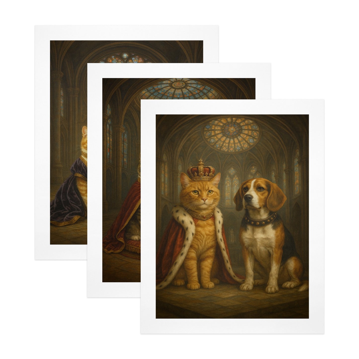 SPF Art Prints of Royal Pets (Set of 3)