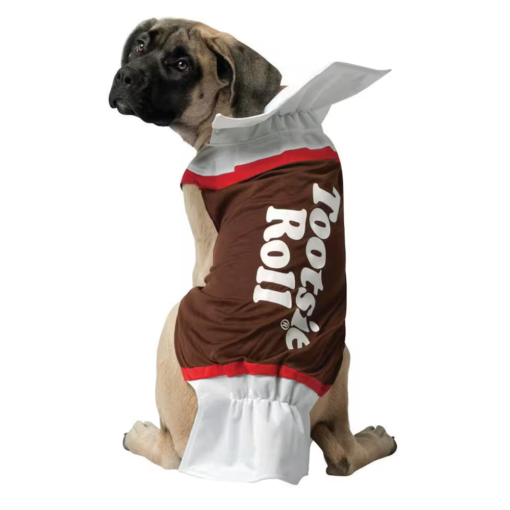 Get Your Pup Ready for Fun with the Extra Large Tootsie Roll Dog Costume! 🍬🐾