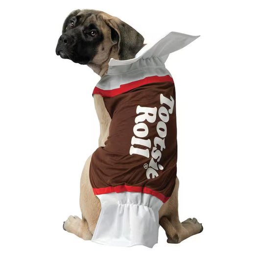 Get Your Pup Ready for Fun with the Extra Large Tootsie Roll Dog Costume! 🍬🐾