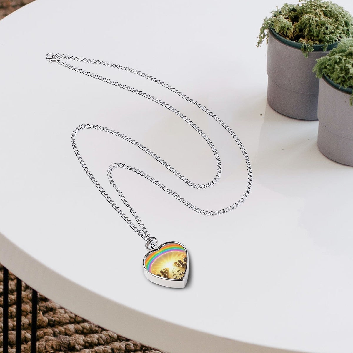 SPF Pet Ashes Necklace (Rainbow Bridge)
