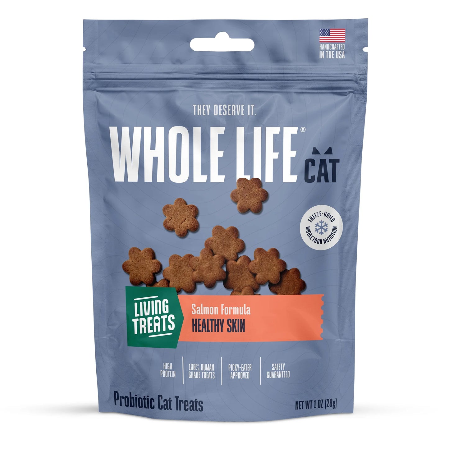 Living Treats – Healthy Skin Probiotic Snack for Cats, 1Oz