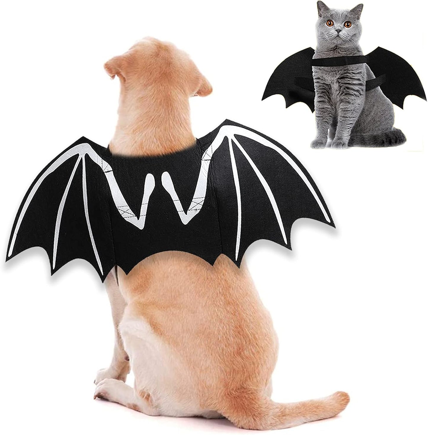 Spook-tacular Dog Halloween Costumes! 🌟🦇 Luminous Skeleton Bat Wings for Your Furry Friends! Perfect for Kittens & Puppies! 🎃✨