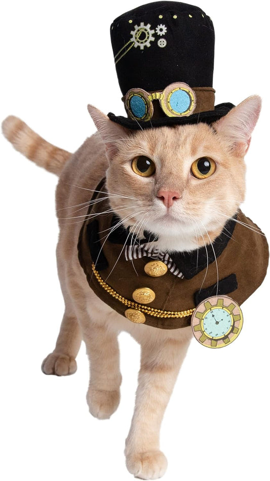 Transform your furry friend into a steampunk sensation with this adorable hat and collar set! Perfect for Halloween, Christmas, parties, and unforgettable photoshoots! 🎩🐾 #PetCostume #SteampunkStyle #FurryFashion