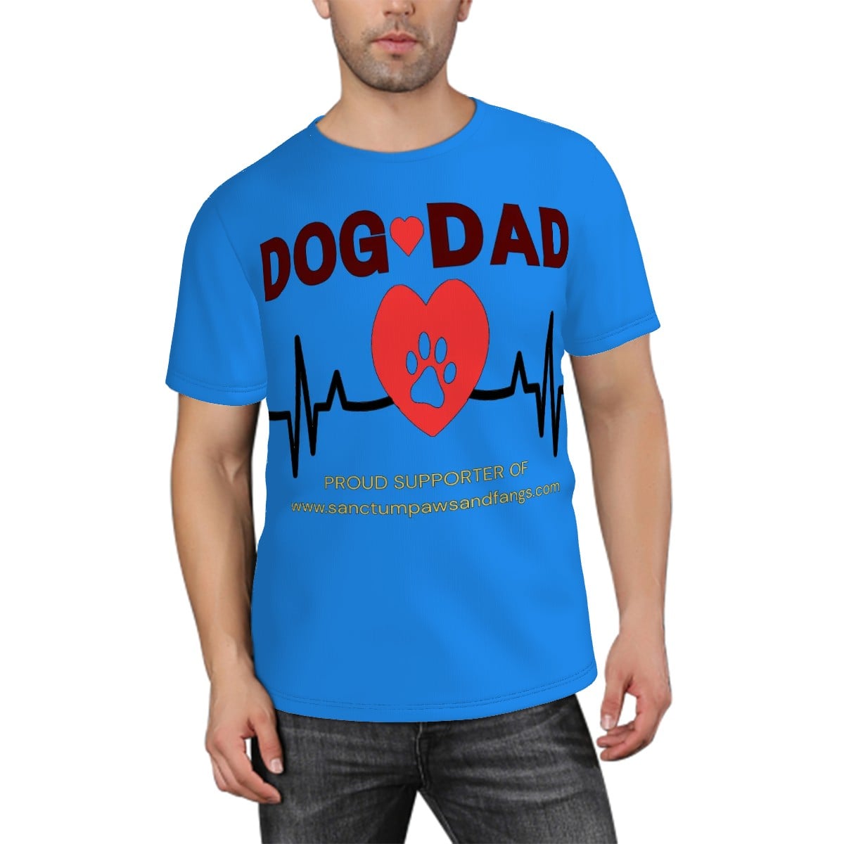 Dog Dad Blue Tee