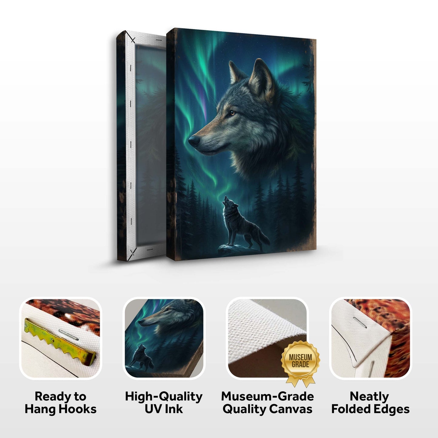 Wolf Double Exposure Wall Art IV