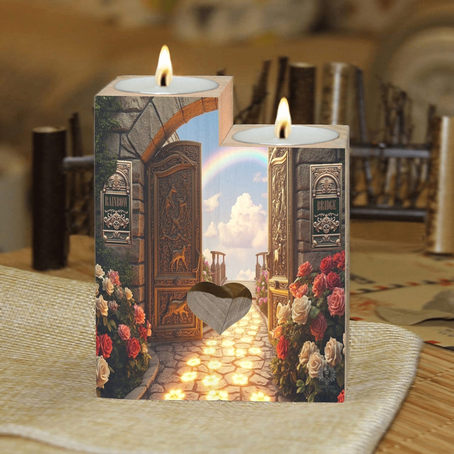SPF Rainbow Bridge 2-peice candle set