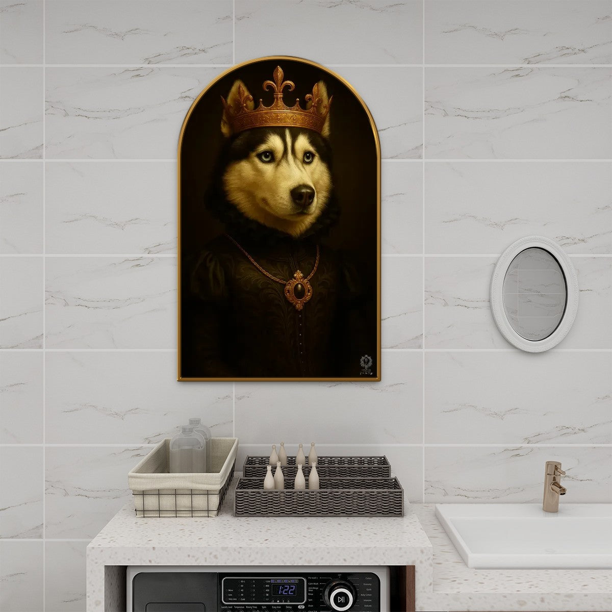 SPF Arched Canvas Prints Wall Art (Husky)
