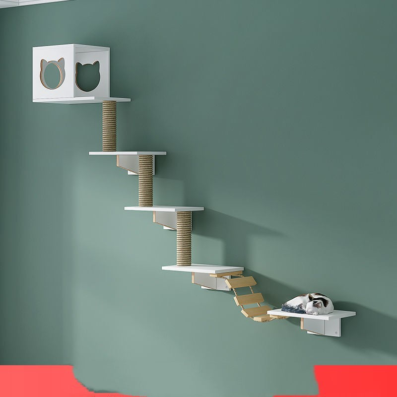 Solid Wood Cat Wall Hanging Condo