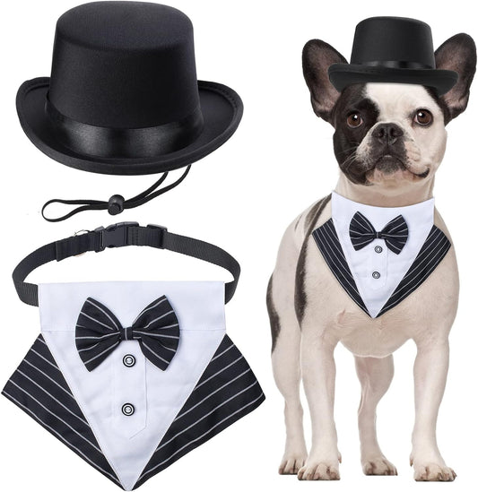 Get Your Furry Friend Ready to Shine with Our 2-Piece Formal Pet Accessory Set! 🎩🐾 Perfect for Birthdays, Graduations, and Halloween! 🐶🐱 #PetFashion #FormalWear