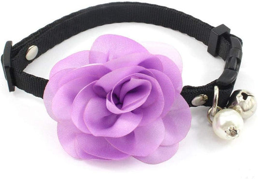Stylish Suede Bow Tie Collar for Your Furry Friends! 💜 Perfect for Cats & Dogs (10-15.7 inches) with a Charming Bell! 🐾✨