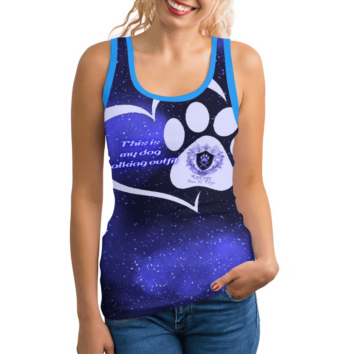 SPF Sleeveless Workout Tops for Women - Blue