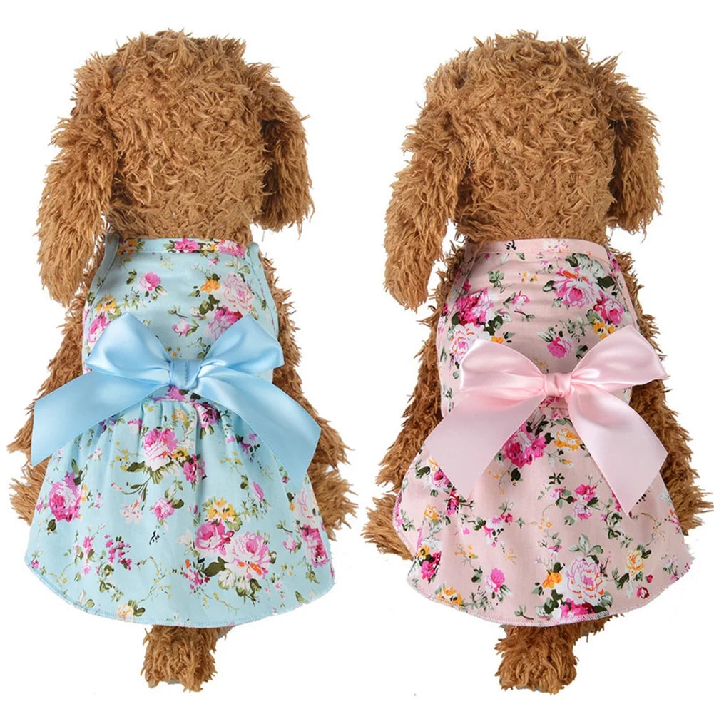 Adorable Spring/Summer Flower Print Pet Dress for Your Furry Friends! 🌸🐾 #CutePets #DogFashion #CatStyle
