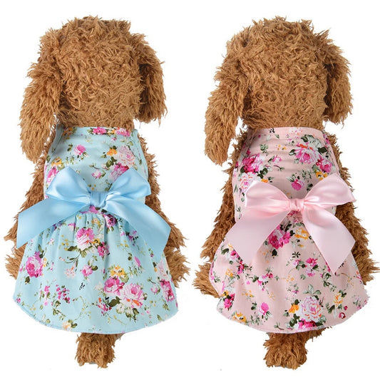 Adorable Spring/Summer Flower Print Pet Dress for Your Furry Friends! 🌸🐾 #CutePets #DogFashion #CatStyle