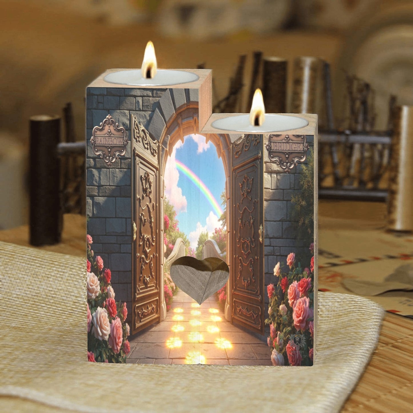 SPF Rainbow Bridge 2-peice candle set