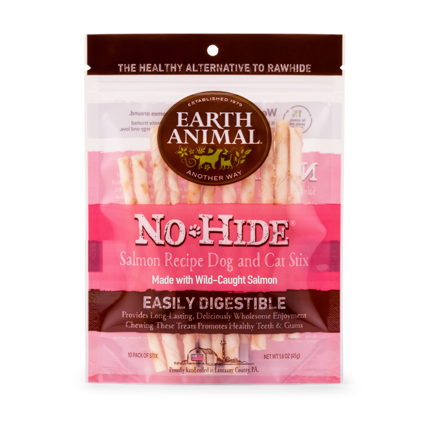 Earth Animal No Hide Salmon Pet Stix (10pk) (1.6oz)