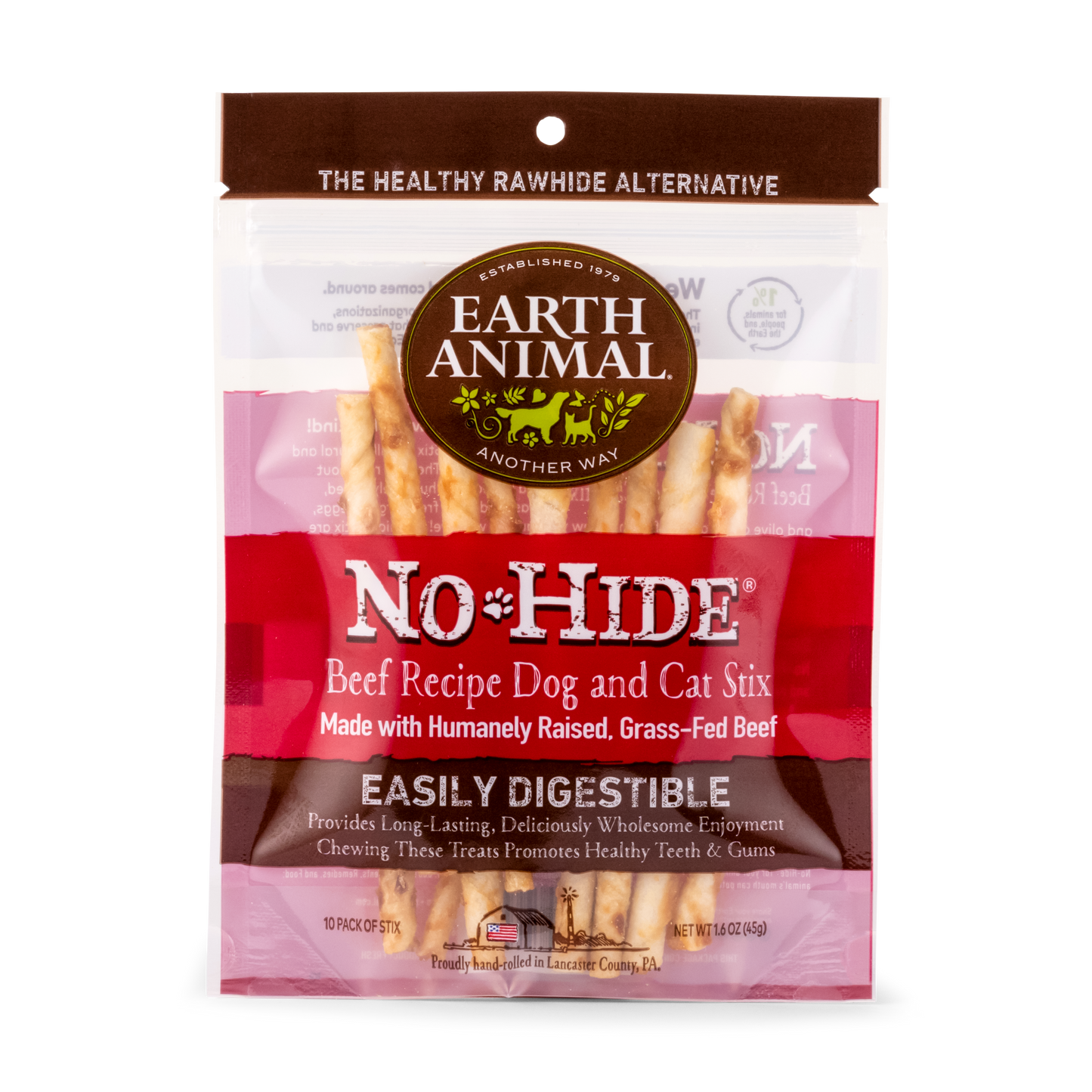 Earth Animal No Hide Beef Pet Stix (10pk) (1.6oz)