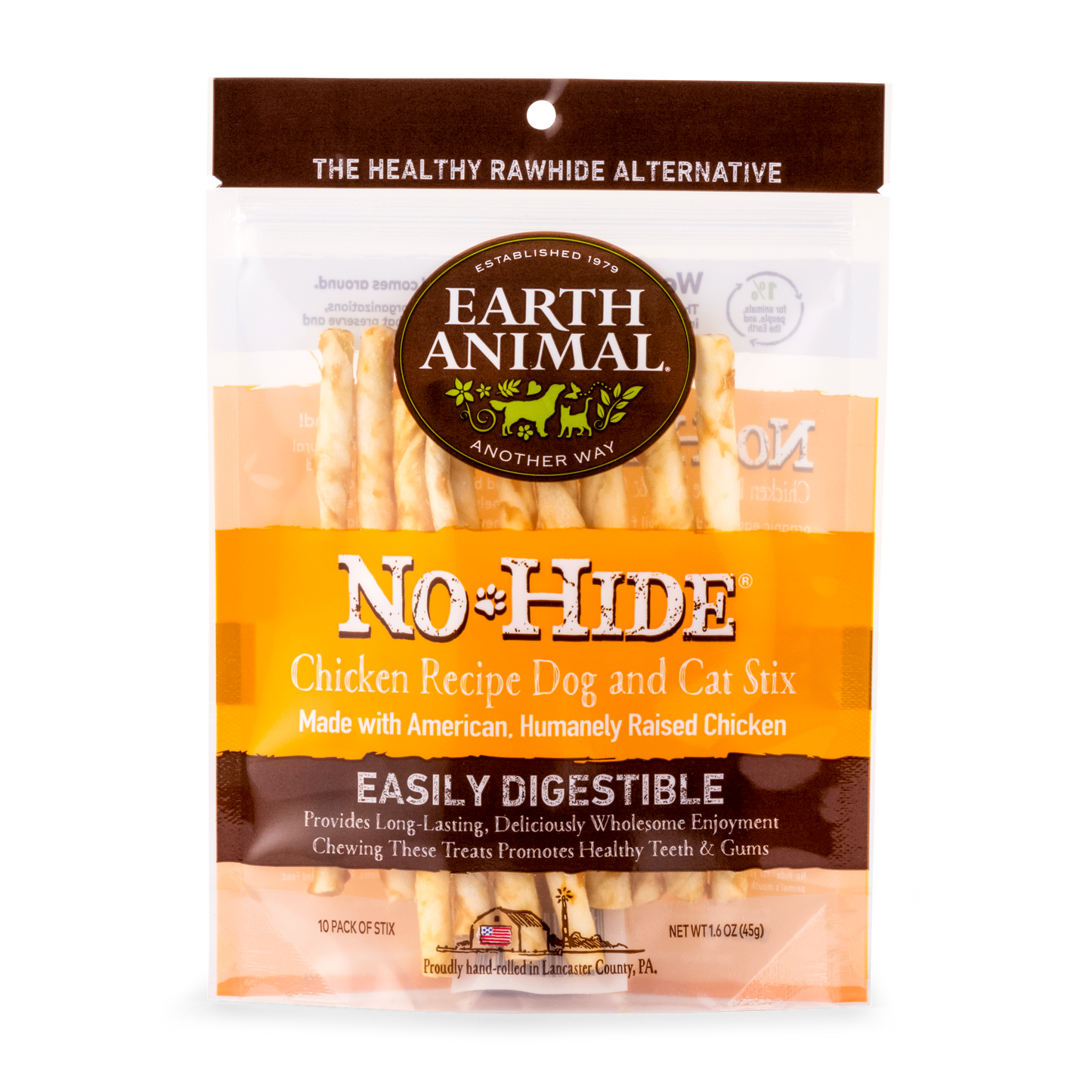 Earth Animal No Hide Chicken Pet Stix (10pk) (1.6oz)