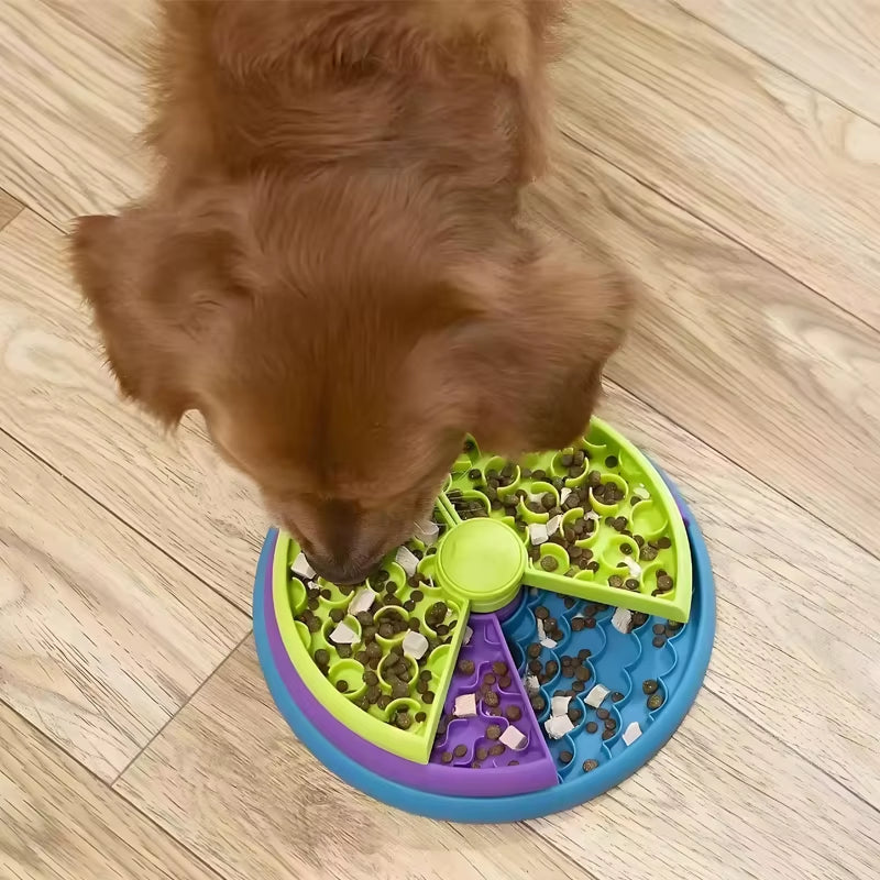 Dog Puzzle Slow Feeder Interactive Enrichment Dog Toys Layers Detachable Slow Eating Dog Bowl Anti-Anxiety Dog Feeder Bowl