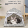 Premium Pet Guardian Gear: Four-corner Tent Cat Nest Foldable Cat House Kennel Removable And Washable Pet Supplies - Sanctum Paws and Fangs