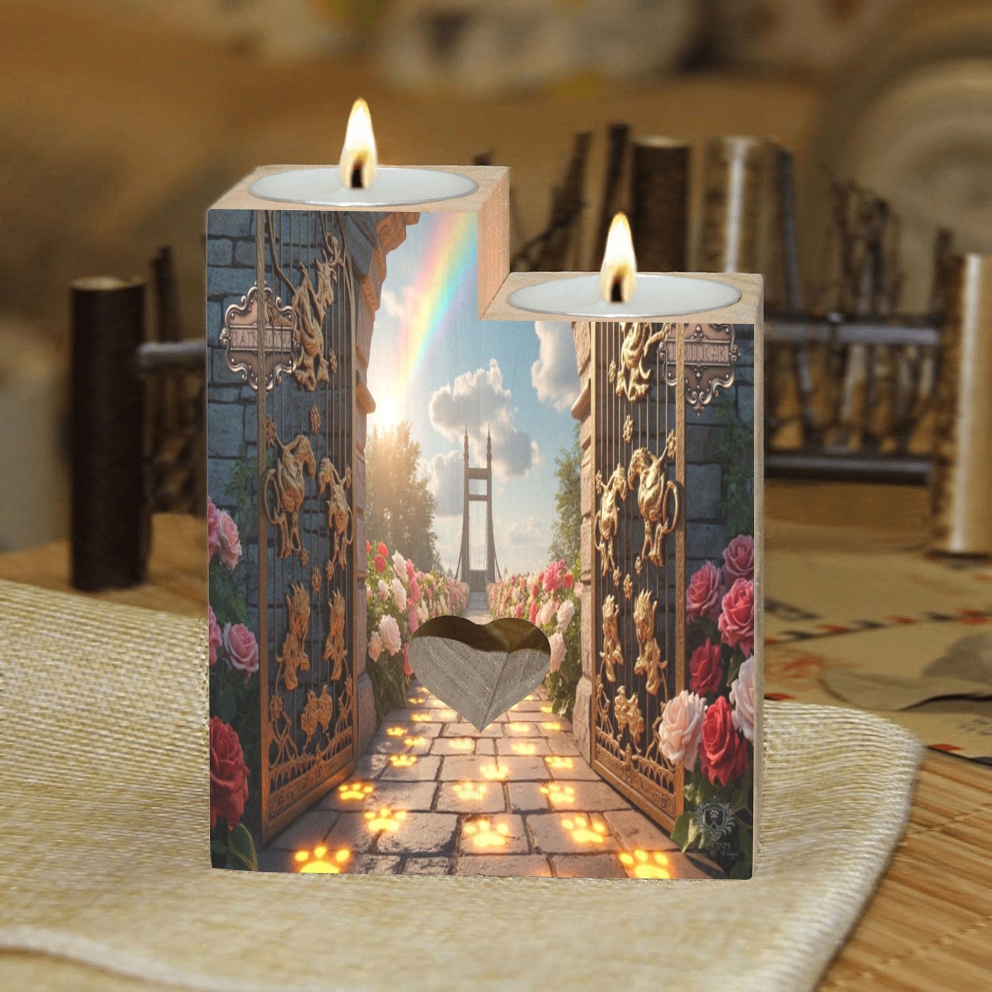 SPF Rainbow Bridge 2-peice candle set