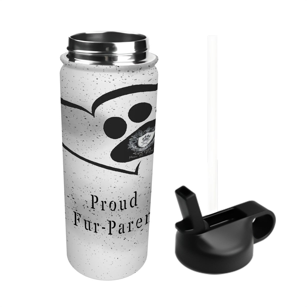 SPF Stainless Steel Vacuum Insulated Tumbler (18oz) White - Proud Fur-Parent