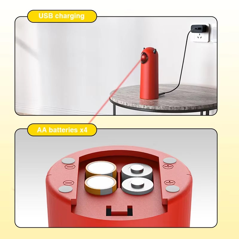 Interactive LED Laser Cat Toy - Automatic Handheld Teaser for Endless Fun!