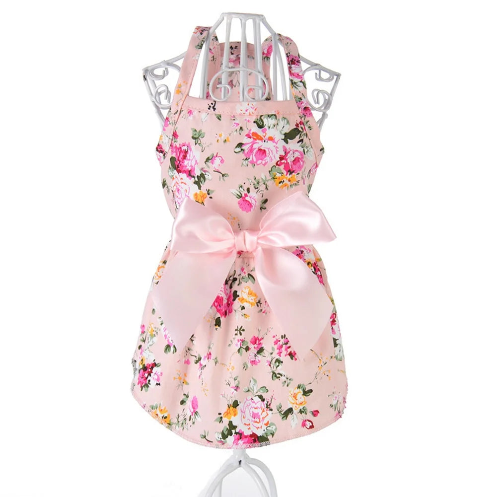 Adorable Spring/Summer Flower Print Pet Dress for Your Furry Friends! 🌸🐾 #CutePets #DogFashion #CatStyle