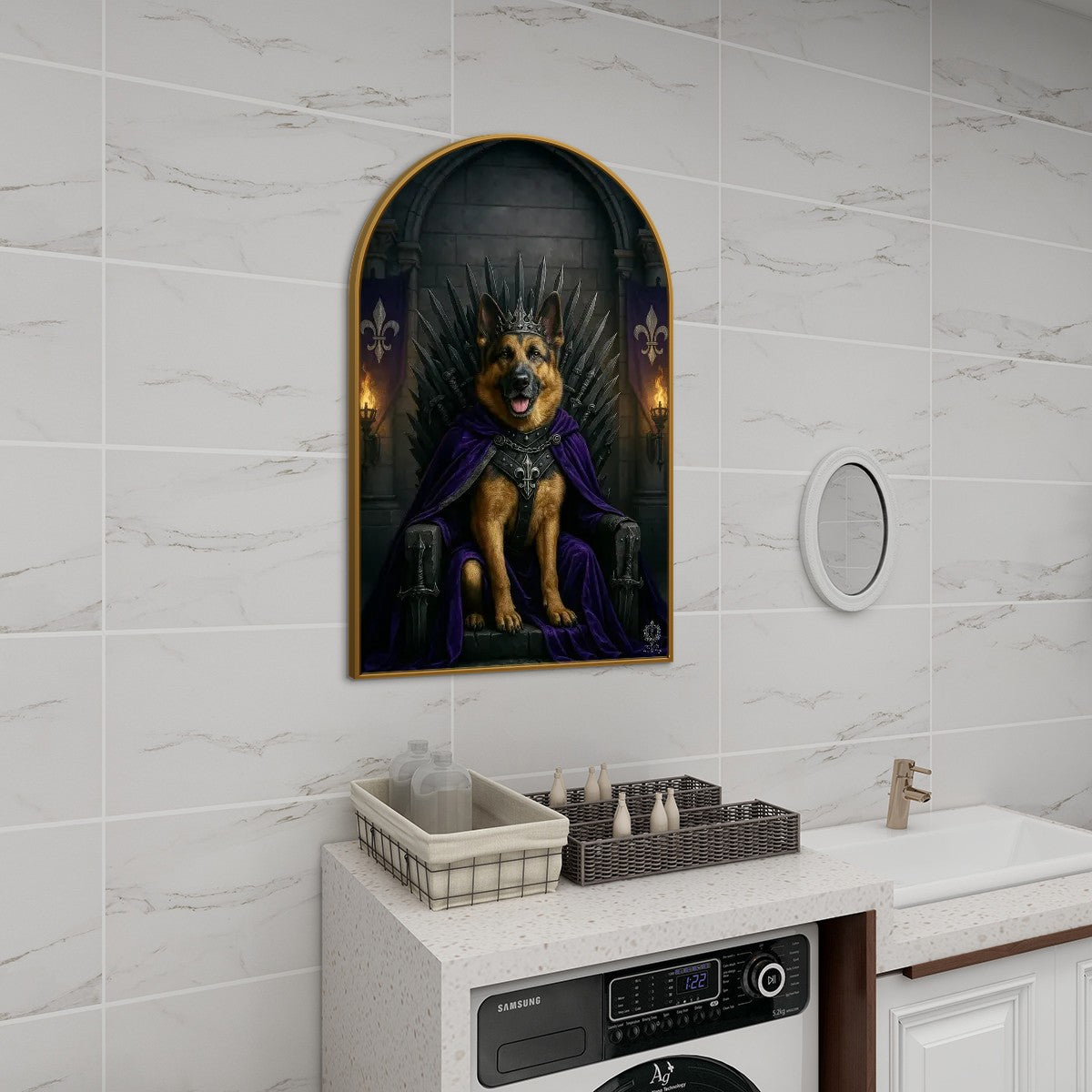 SPF Arched Canvas Prints Wall Art (German Shepard)