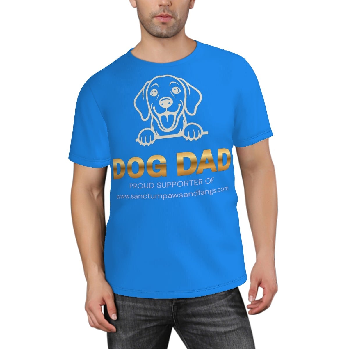 Curated Ethical Lifestyle: Dog Dad Blue Tee - Sanctum Paws and Fangs