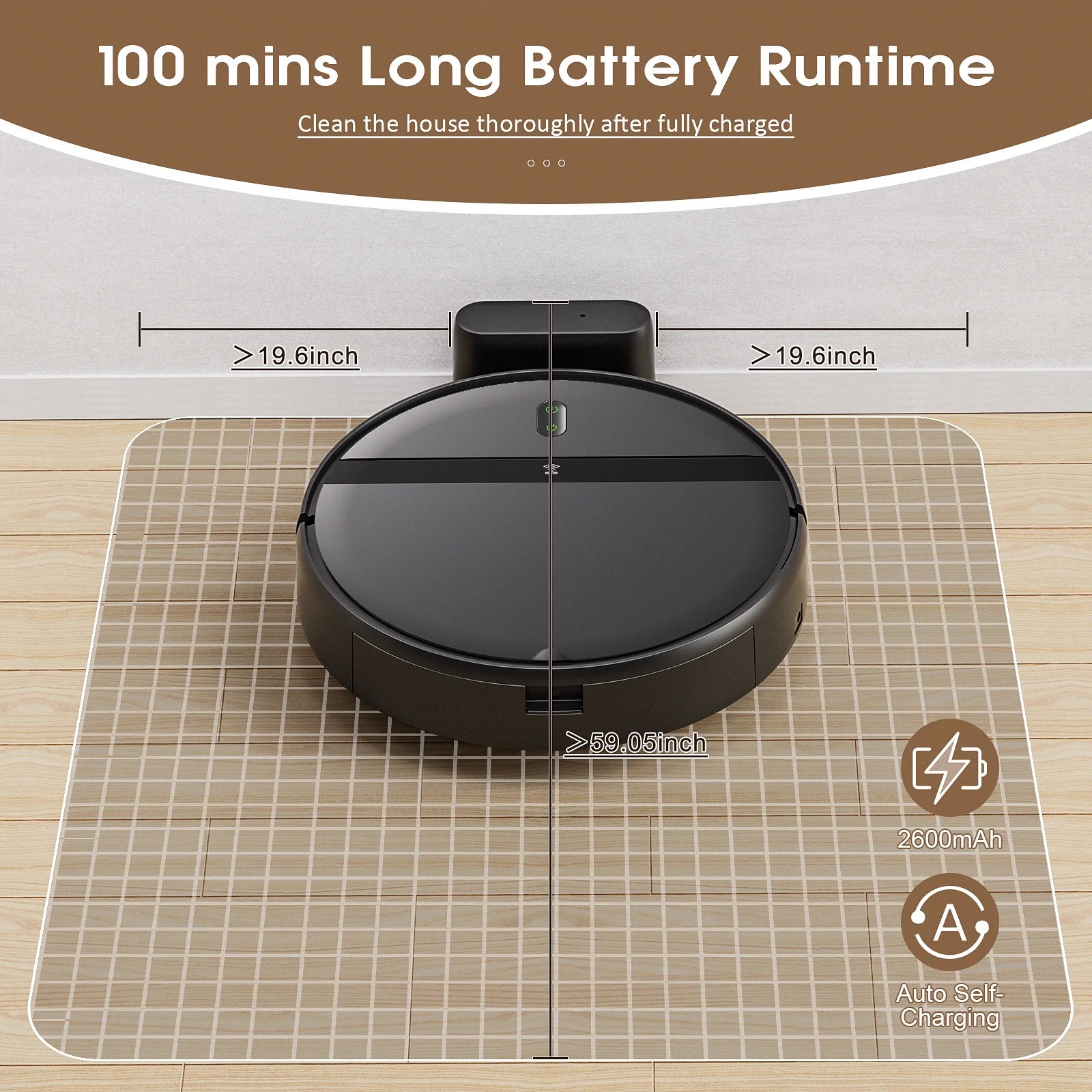 Robot Vacuum Cleaners G20 Vacuum and Mop Combo, Wifi/App/ Voice/Remote Control