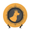 SPF Decorative Plate (King Dog Outline) - Orange