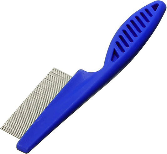 Pet Comb Pet Grooming Comb Rounded Teeth Cat Dog Comb for Small, Medium and Large Dogs & Cats, Pet Grooming Brush Comb for Removing Matted Fur, Knots and Tangles Blue S