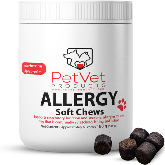 Dog Allergy Relief Chews – Pet Vet Products® Beef Liver Soft Chews with Probiotics for Itchy Skin, Skin Irritation & Seasonal Allergy Support