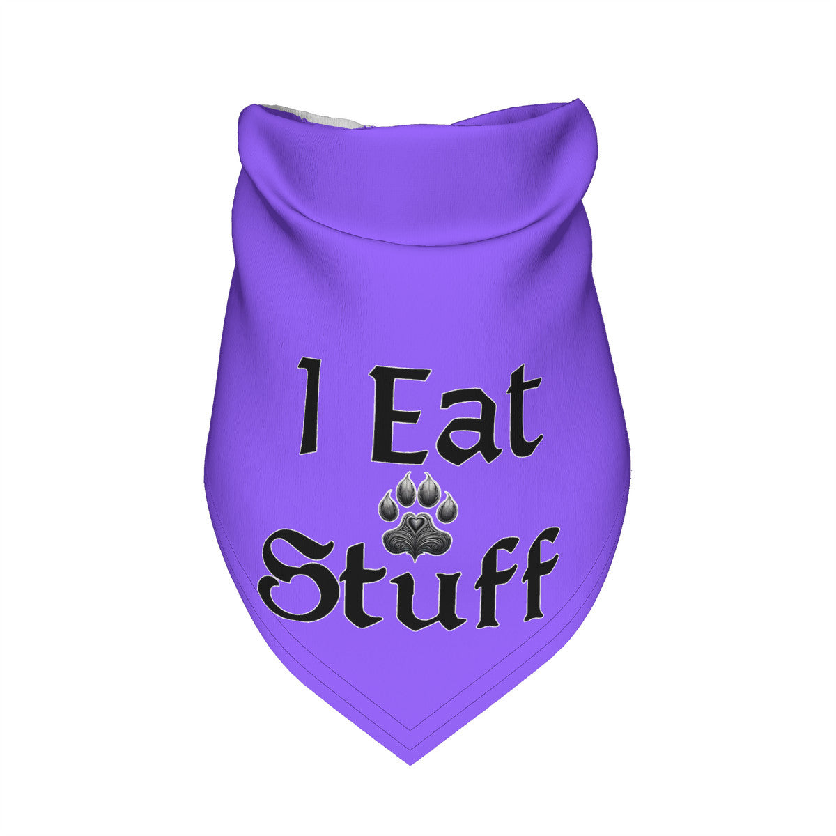 SPF Pet Decorative Triangle Scarf (purple - I eat stuff)
