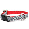 Premium Pet Guardian Gear: 5/8″ Argyle Black and White Buckle Martingale Dog Collar - Sanctum Paws and Fangs