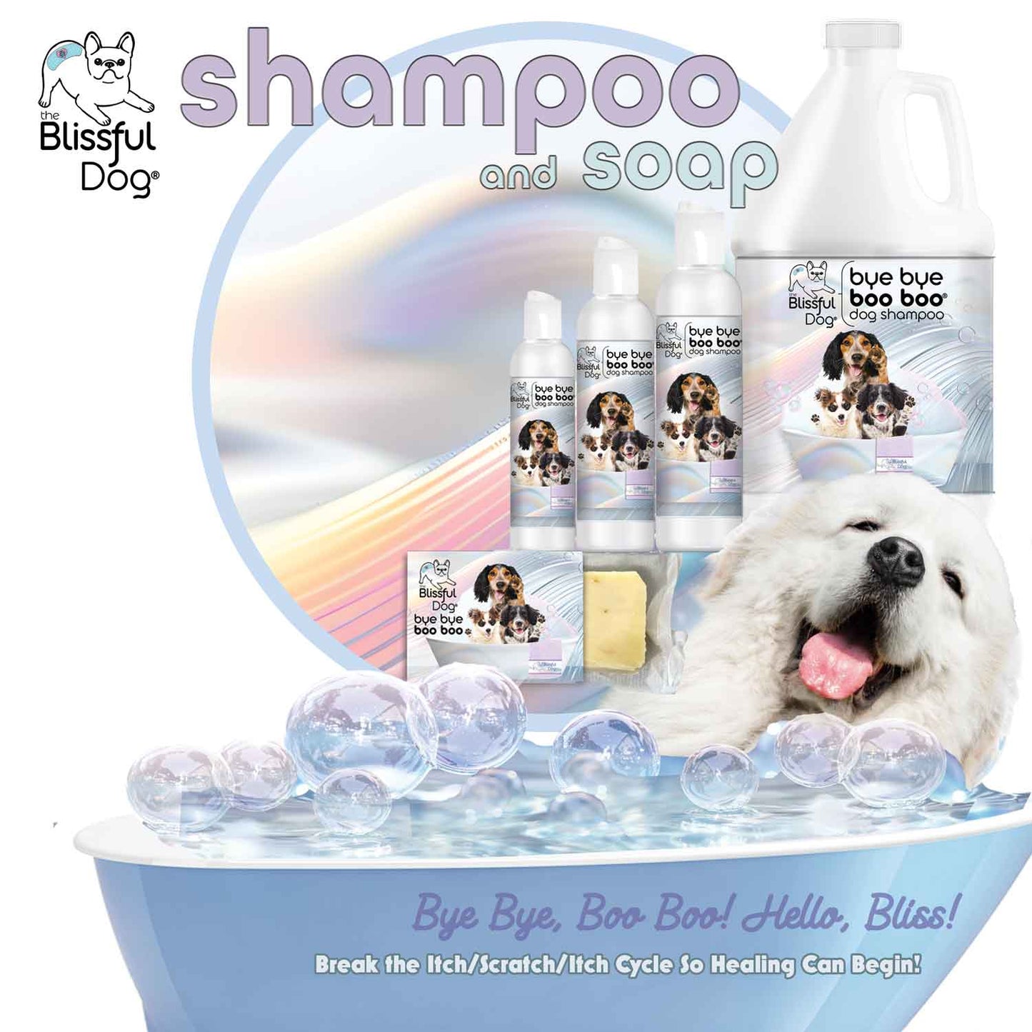 Premium Pet Guardian Gear: Bye Bye Boo Boo™ Dog Shampoo & Bar Soap - Sanctum Paws and Fangs