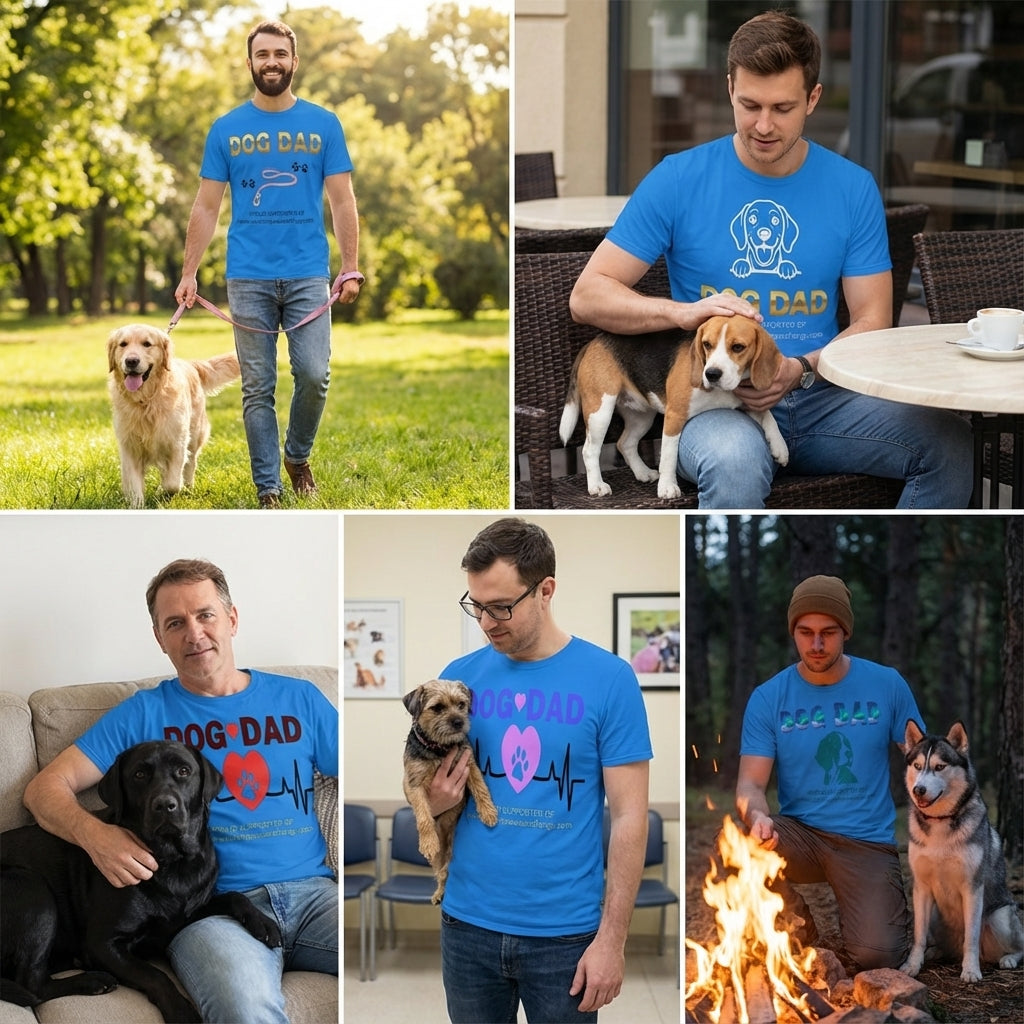 Dog Dad Blue Tee