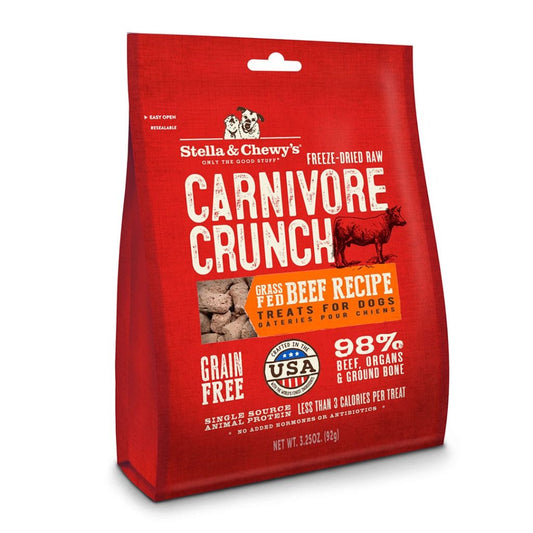 Stella & Chewy's Carnivore Crunch Beef Dog Treat (3.25oz)