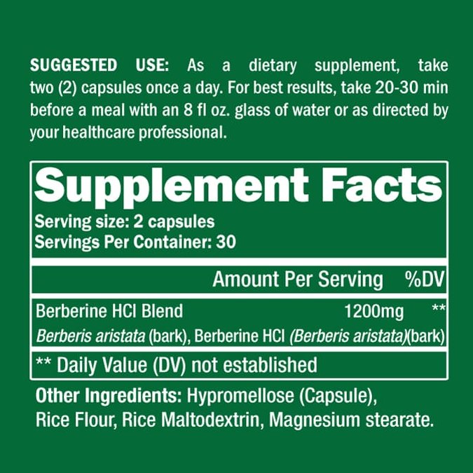 Berberine 60 Capsules