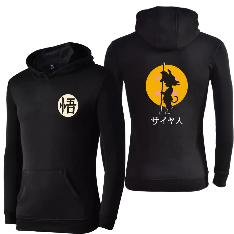 Unisex Fleece Hoodie with Dragon Ball Cartoon Design
